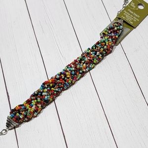 Bead Landing Multi Glass Seed Bracelet Pretty Colors New